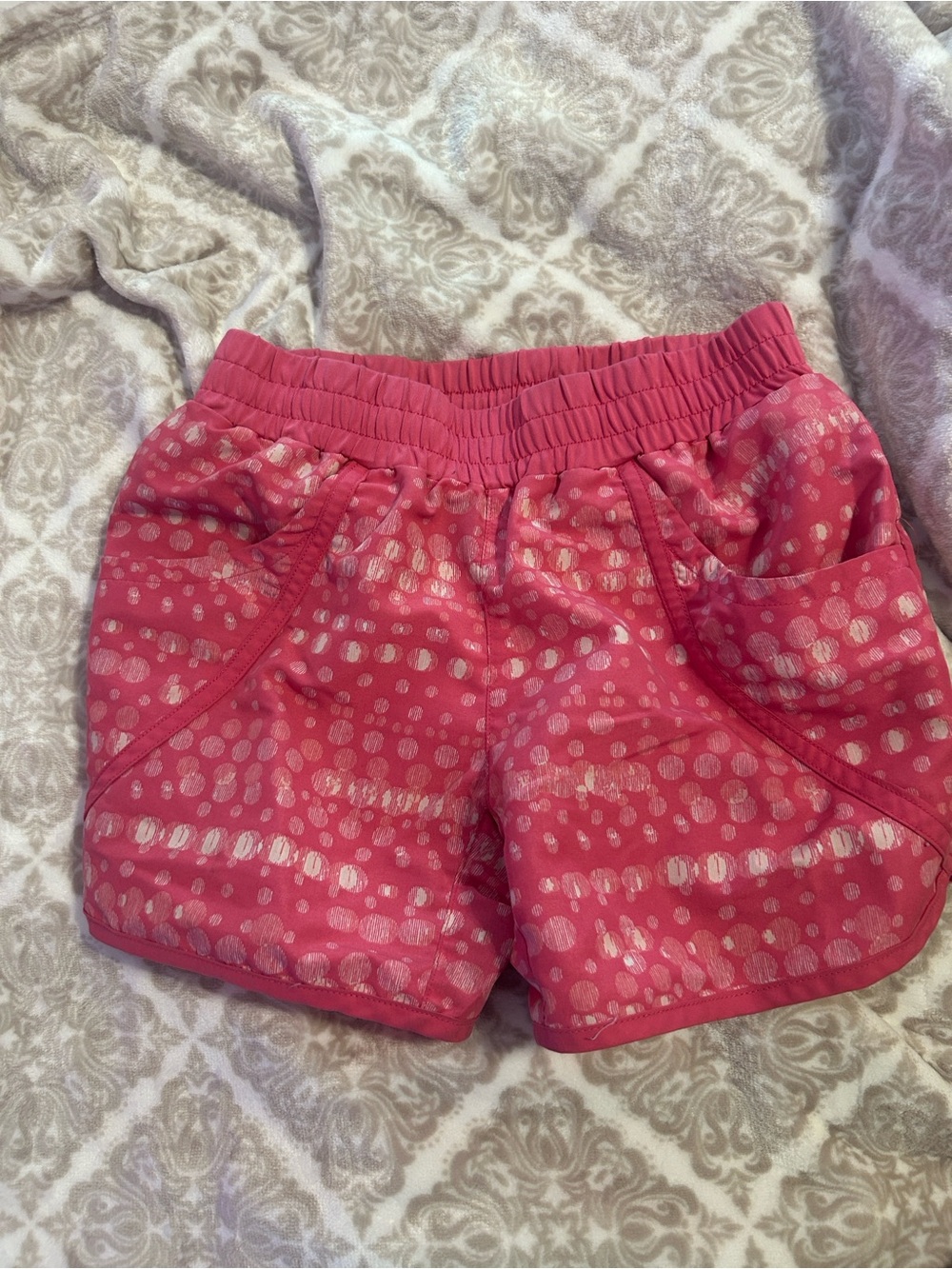 Girls ' Columbia Pink Metallic Dot Pull-On Shorts